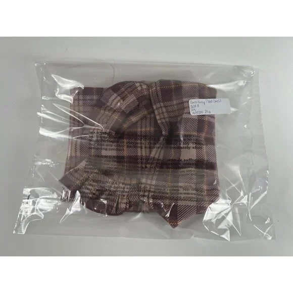 Pinky Plaid Flutter Dress - Picture 8 of 8